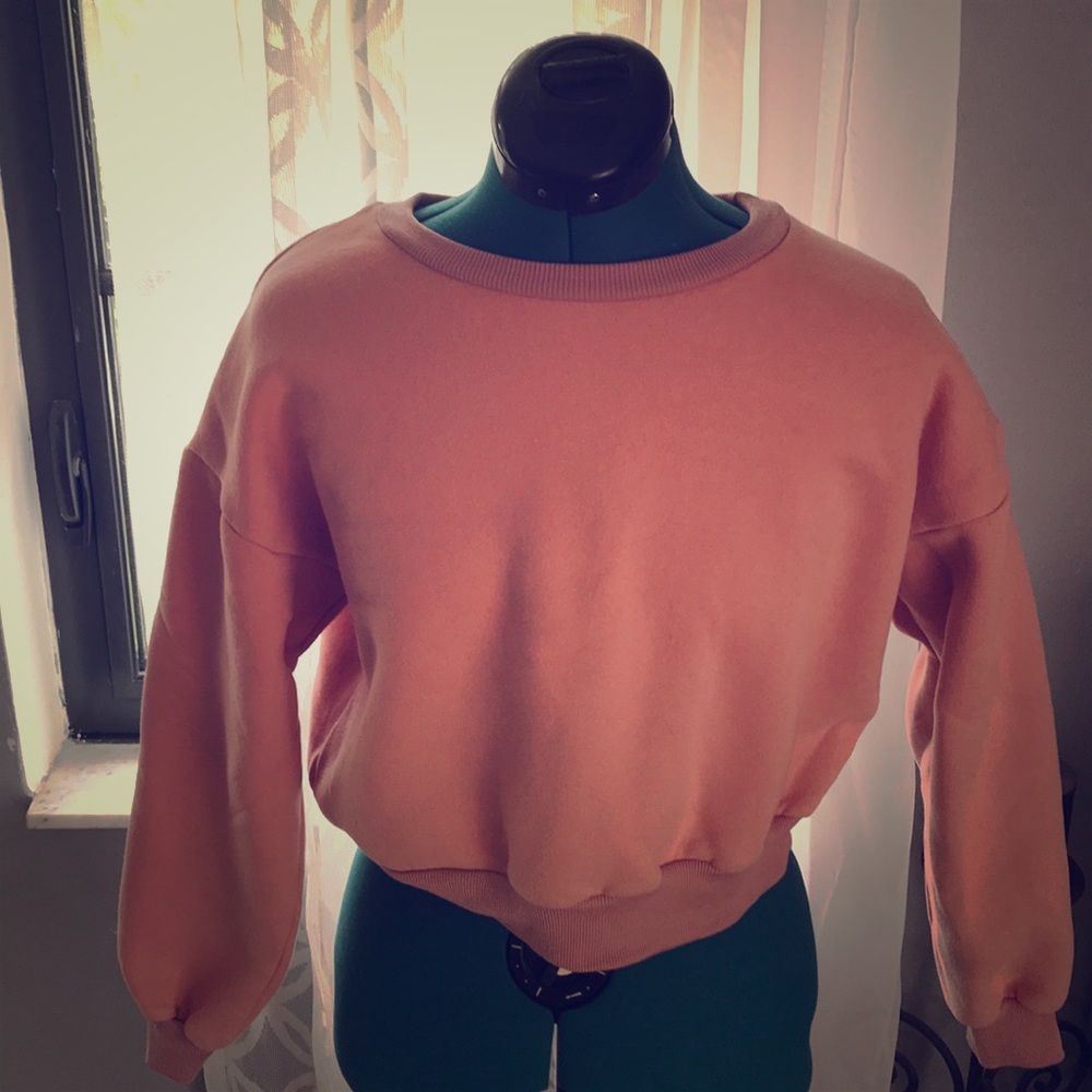 Pink cropped sweater